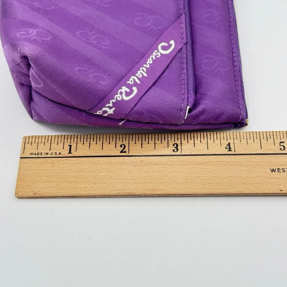 Oscar De La Renta Vintage Designs on Travel Purple Makeup Bag‎ Travel Cosmetics
